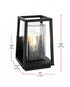 Elegant Lighting Lehigh 7 inch Outdoor Pendant in Black Model: OD359W11BK