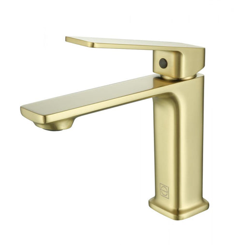 Elegant Lighting Lena Single Hole Single Handle Bathroom Faucet in Brushed Gold Model: FAV-1004BGD