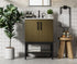 Elegant Lighting Lennox Vanity Cabinet 2Dr 24 Inch x22 Inch x34 Inch in Chestnut Brown Model: VF60724MCB