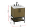 Elegant Lighting Lennox Vanity Cabinet 2Dr 24 Inch x22 Inch x34 Inch in Chestnut Brown Model: VF60724MCB