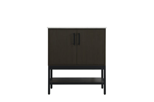 Elegant Lighting Lennox Vanity Cabinet 2Dr 30 Inch x22 Inch x34 Inch in Mocha Brown Model: VF60730MMB