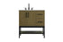 Elegant Lighting Lennox Vanity Cabinet 2Dr2Dw 32 Inch x22 Inch x34 Inch in Chestnut Brown Model: VF60732MCB