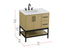 Elegant Lighting Lennox Vanity Cabinet 2Dr2Dw 32 Inch x22 Inch x34 Inch in Honey Brown Model: VF60732MHB