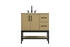 Elegant Lighting Lennox Vanity Cabinet 2Dr2Dw 32 Inch x22 Inch x34 Inch in Honey Brown Model: VF60732MHB