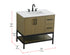 Elegant Lighting Lennox Vanity Cabinet 2Dr2Dw 36 Inch x22 Inch x34 Inch in Chestnut Brown Model: VF60736MCB