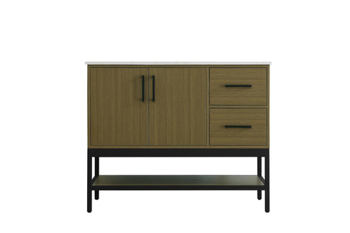 Elegant Lighting Lennox Vanity Cabinet 2Dr2Dw 42 Inch x22 Inch x34 Inch in Chestnut Brown Model: VF60742MCB