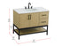 Elegant Lighting Lennox Vanity Cabinet 2Dr2Dw 42 Inch x22 Inch x34 Inch in Honey Brown Model: VF60742MHB