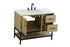 Elegant Lighting Lennox Vanity Cabinet 2Dr2Dw 42 Inch x22 Inch x34 Inch in Honey Brown Model: VF60742MHB