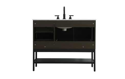 Elegant Lighting Lennox Vanity Cabinet 2Dr2Dw 42 Inch x22 Inch x34 Inch in Mocha Brown Model: VF60742MMB