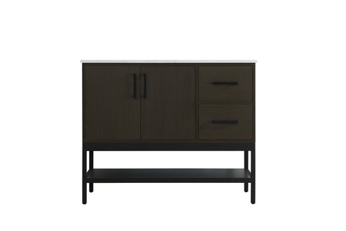 Elegant Lighting Lennox Vanity Cabinet 2Dr2Dw 42 Inch x22 Inch x34 Inch in Mocha Brown Model: VF60742MMB