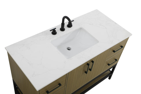 Elegant Lighting Lennox Vanity Cabinet 2Dr4Dw 48 Inch x22 Inch x34 Inch in Chestnut Brown Model: VF60748MCB
