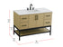 Elegant Lighting Lennox Vanity Cabinet 2Dr4Dw 48 Inch x22 Inch x34 Inch in Honey Brown Model: VF60748MHB