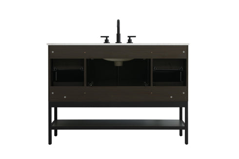 Elegant Lighting Lennox Vanity Cabinet 2Dr4Dw 48 Inch x22 Inch x34 Inch in Mocha Brown Model: VF60748MMB