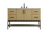 Elegant Lighting Lennox Vanity Cabinet 2Dr4Dw 54 Inch x22 Inch x34 Inch in Honey Brown Model: VF60754MHB