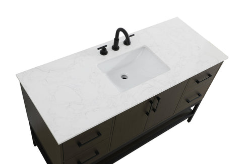 Elegant Lighting Lennox Vanity Cabinet 2Dr4Dw 54 Inch x22 Inch x34 Inch in Mocha Brown Model: VF60754MMB