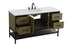 Elegant Lighting Lennox Vanity Cabinet 2Dr4Dw 60 Inch x22 Inch x34 Inch in Chestnut Brown Model: VF60760MCB