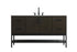Elegant Lighting Lennox Vanity Cabinet 2Dr4Dw 60 Inch x22 Inch x34 Inch in Mocha Brown Model: VF60760MMB