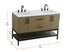 Elegant Lighting Lennox Vanity Cabinet 4Dr2Dw 54 Inch x22 Inch x34 Inch in Chestnut Brown Model: VF60754DMCB