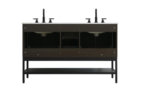 Elegant Lighting Lennox Vanity Cabinet 4Dr2Dw 54 Inch x22 Inch x34 Inch in Mocha Brown Model: VF60754DMMB