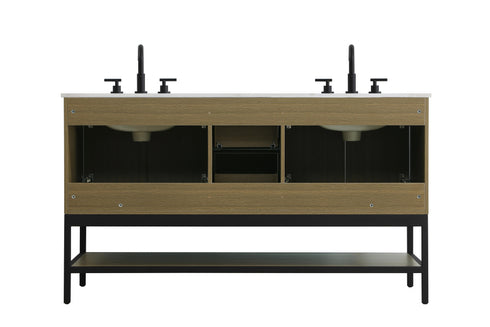 Elegant Lighting Lennox Vanity Cabinet 4Dr2Dw 60 Inch x22 Inch x34 Inch in Chestnut Brown Model: VF60760DMCB