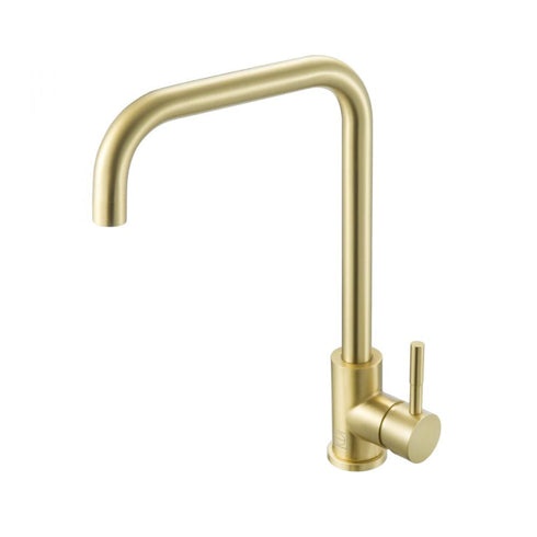 Elegant Lighting Levi Single Handle Pull Down Sprayer Kitchen Faucet in Brushed Gold Model: FAK-308BGD