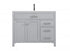 Elegant Lighting Lewis 42 Inch Single Bathroom Vanity in Grey Model: VF23342GR