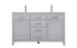 Elegant Lighting Lewis 54 Inch Double Bathroom Vanity in Grey Model: VF23354DGR
