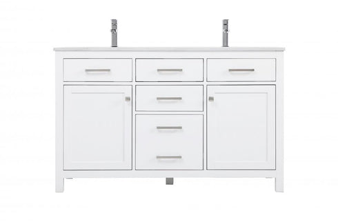 Elegant Lighting Lewis 54 Inch Double Bathroom Vanity in Grey Model: VF23354DGR