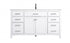 Elegant Lighting Lewis 60 Inch Single Bathroom Vanity in Grey Model: VF23360GR