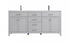 Elegant Lighting Lewis 72 Inch Double Bathroom Vanity in Grey Model: VF23372DGR