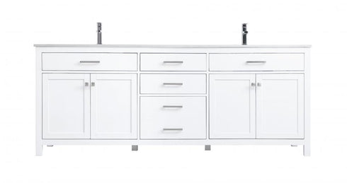 Elegant Lighting Lewis 84 inch Double Bathroom Vanity in Grey Model: VF23384DGR