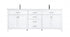 Elegant Lighting Lewis 84 inch Double Bathroom Vanity in Grey Model: VF23384DGR