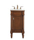 Elegant Lighting Lexington 18 Inch Single Bathroom Vanity in Antique White with Ivory White Engineered Marble Model: VF13018AW-VW