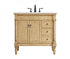 Elegant Lighting Lexington 36 Inch Single Bathroom Vanity in Antique Beige with Ivory White Engineered Marble in Antique Bronze Finish Model: VF13036AB-VW