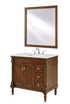 Elegant Lighting Lexington 36 Inch Single Bathroom Vanity in Antique Beige with Ivory White Engineered Marble in Antique Bronze Finish Model: VF13036AB-VW