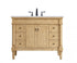 Elegant Lighting Lexington 42 Inch Single Bathroom Vanity in Antique Beige with Ivory White Engineered Marble Model: VF13042AB-VW