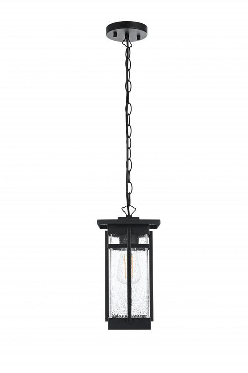 Elegant Lighting Livingston 7 inch Outdoor Pendant in Black Model: OD321H14BK
