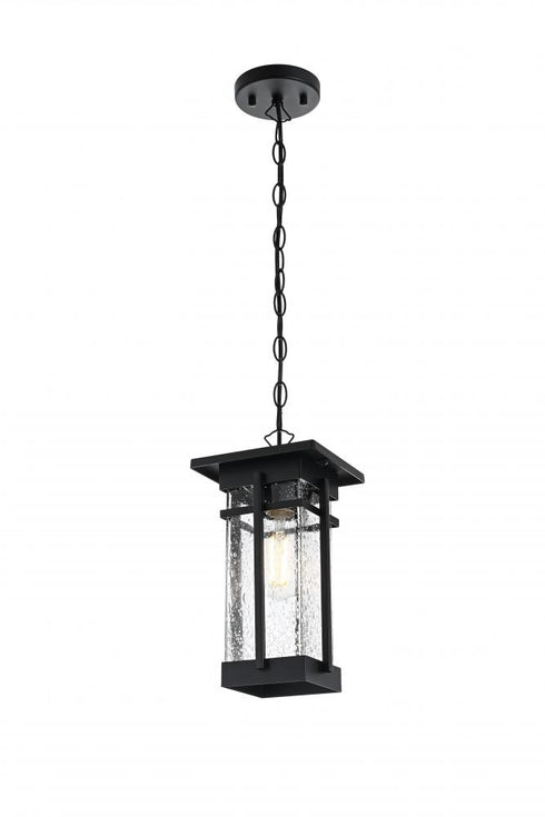 Elegant Lighting Livingston 7 inch Outdoor Pendant in Black Model: OD321H14BK