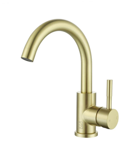 Elegant Lighting Louis Single Hole Single Handle Bathroom Faucet in Brushed Gold Model: FAV-1003BGD
