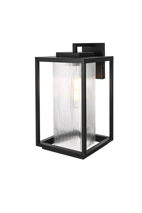 Elegant Lighting Ludlow 1 Light Wall sconce W10 Inch E11.5 Inch H19 Inch L1 in Black (1Box) Model: OD308W19BK