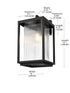 Elegant Lighting Ludlow 1 Light Wall sconce W8 Inch E9.5 Inch H15 Inch L1 in Black (1Box) Model: OD308W15BK