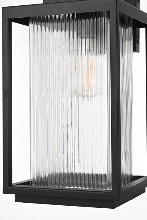 Elegant Lighting Ludlow 1 Light Wall sconce W8 Inch E9.5 Inch H15 Inch L1 in Black (1Box) Model: OD308W15BK