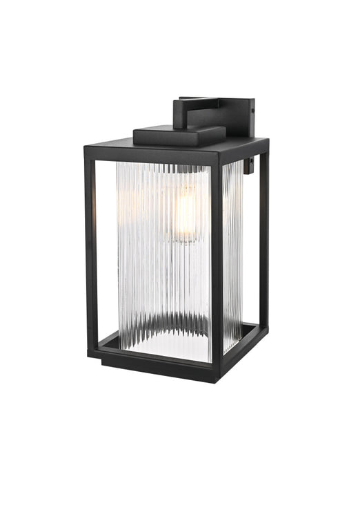 Elegant Lighting Ludlow 1 Light Wall sconce W8 Inch E9.5 Inch H15 Inch L1 in Black (1Box) Model: OD308W15BK
