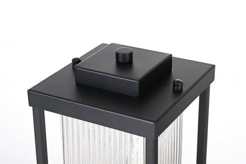 Elegant Lighting Ludlow 7 inch Outdoor Pendant in Black Model: OD308P17BK