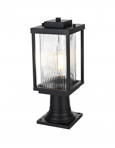 Elegant Lighting Ludlow 7 inch Outdoor Pendant in Black Model: OD308P17BK