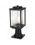 Elegant Lighting Ludlow 7 inch Outdoor Pendant in Black Model: OD308P17BK