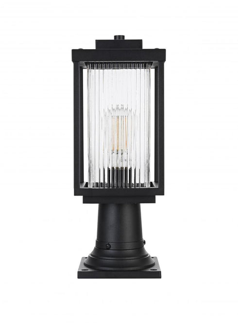 Elegant Lighting Ludlow 7 inch Outdoor Pendant in Black Model: OD308P17BK