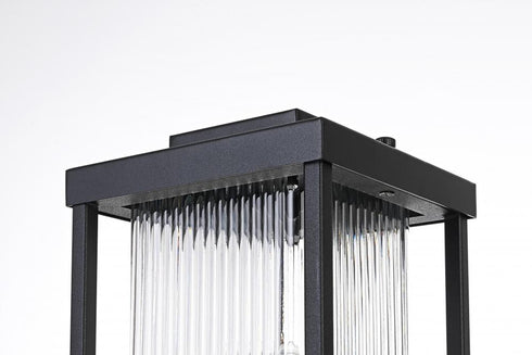 Elegant Lighting Ludlow 7 inch Outdoor Pendant in Black Model: OD308P17BK