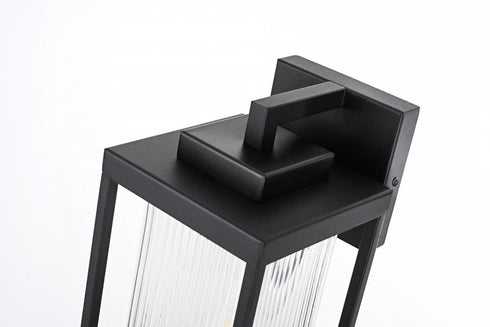 Elegant Lighting Ludlow 7 inch Outdoor Pendant in Black Model: OD308W13BK