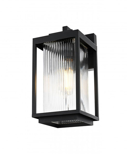 Elegant Lighting Ludlow 7 inch Outdoor Pendant in Black Model: OD308W13BK